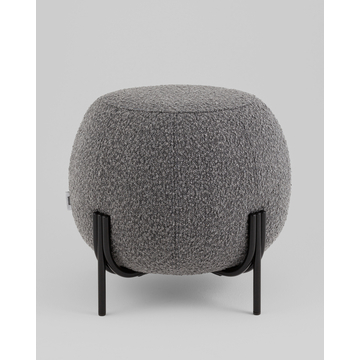 Пуф Флик new ткань букле тёмно-серый
