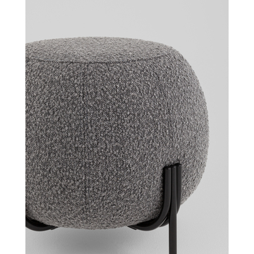 Пуф Флик new ткань букле тёмно-серый