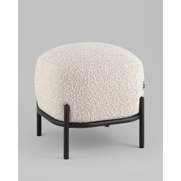 Пуф Стоун ткань букле молочный