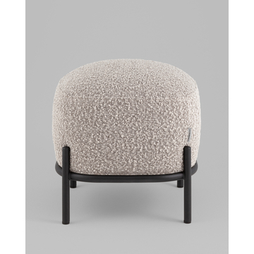 Пуф Стоун ткань букле серо-бежевый