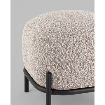 Пуф Стоун ткань букле серо-бежевый