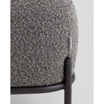 Пуф Стоун ткань букле тёмно-серый