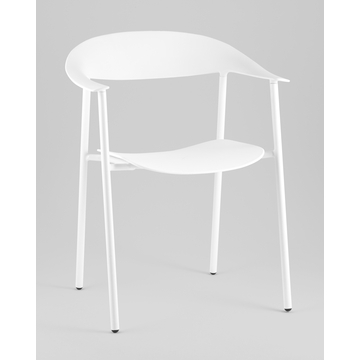 Стул Eila пластик белый с подлокотниками