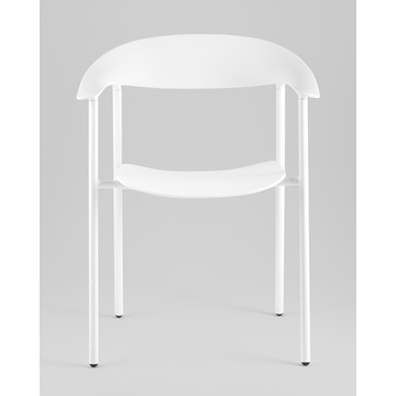 Стул Eila пластик белый с подлокотниками