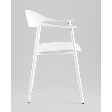 Стул Eila пластик белый с подлокотниками