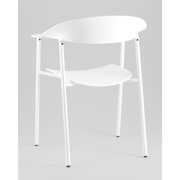 Стул Eila пластик белый с подлокотниками