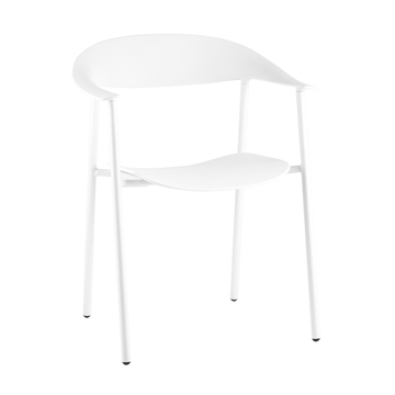 Стул Eila пластик белый с подлокотниками