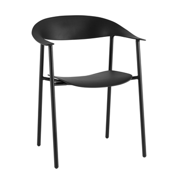 Стул Eila пластик черный с подлокотниками