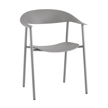 Стул Eila пластик серый с подлокотниками