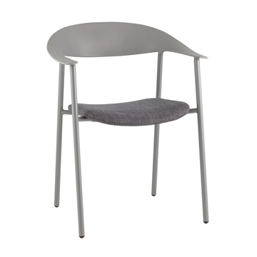 Стул Eila с подушкой пластик серый