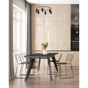 Стул обеденный Danny черный с черной подушкой