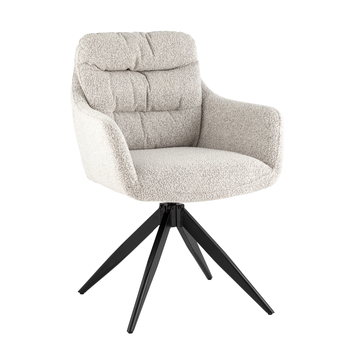 Стул обеденный мягкий Nia светло-серый букле