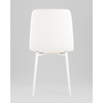 Стул Одди экокожа белый белые ножки