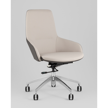 Кресло офисное TopChairs Soulo бежевый, серый