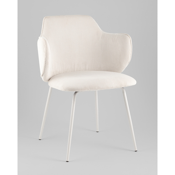 Стул обеденный Eira вельвет белый