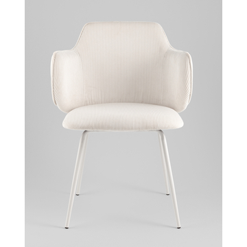 Стул обеденный Eira вельвет белый