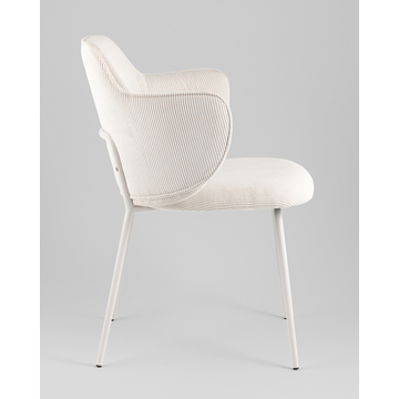 Стул обеденный Eira вельвет белый