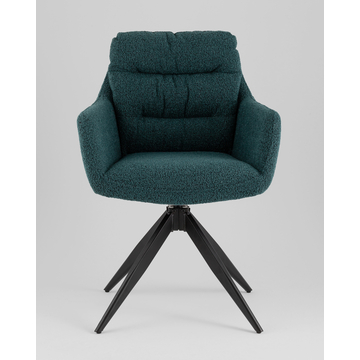 Стул обеденный мягкий Nia сине-зеленый букле