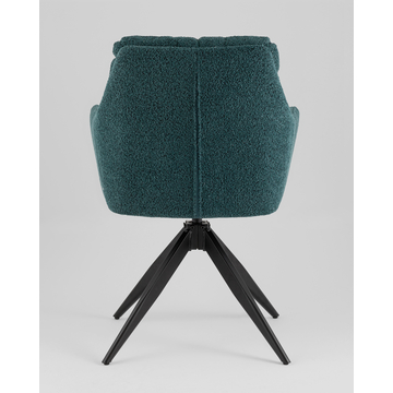 Стул обеденный мягкий Nia сине-зеленый букле