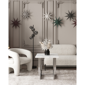 Дизайнерское кресло лаунж Bones жемчужный