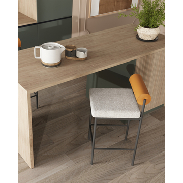 Стул полубарный Балла бежевый на металлических ножках