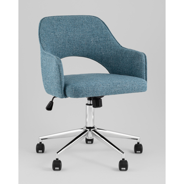 Кресло офисное Кларк рогожка синий