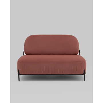 Диван Стоун велюр рельефный коралловый