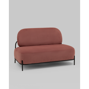 Диван Стоун велюр рельефный коралловый