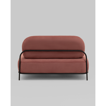 Диван Стоун велюр рельефный коралловый