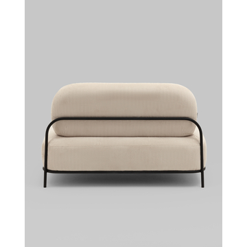 Диван Стоун велюр рельефный молочный