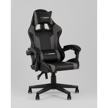 Кресло спортивное TopChairs Commander черно-серый