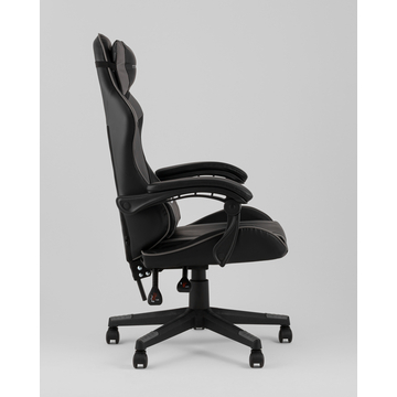 Кресло спортивное TopChairs Commander черно-серый