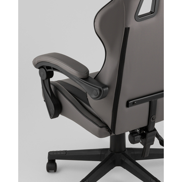 Кресло спортивное TopChairs Commander серо-черный