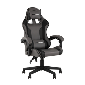 Кресло спортивное TopChairs Commander серо-черный