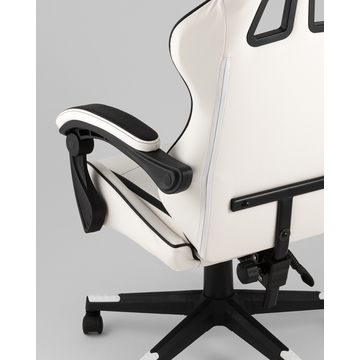 Кресло спортивное TopChairs Shadow бело-черный