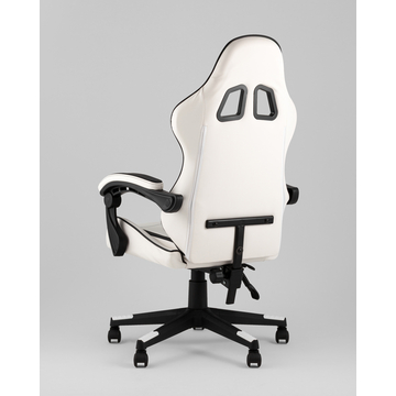 Кресло спортивное TopChairs Shadow бело-черный