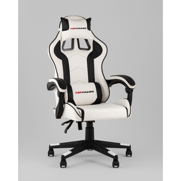 Кресло спортивное TopChairs Shadow бело-черный