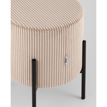 Пуф Кейси велюр рельефный бежевый