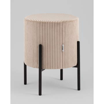 Пуф Кейси велюр рельефный бежевый