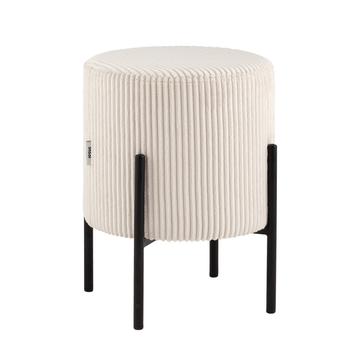 Пуф Кейси велюр рельефный молочный