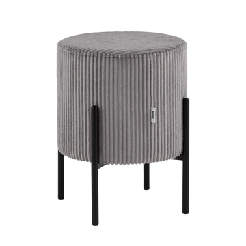 Пуф Кейси велюр рельефный светло-серый