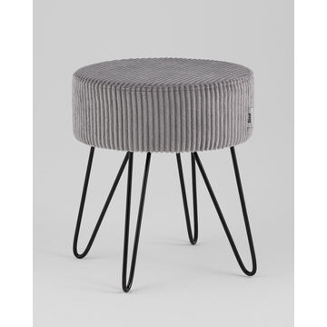 Пуф Спейси велюр рельефный светло-серый