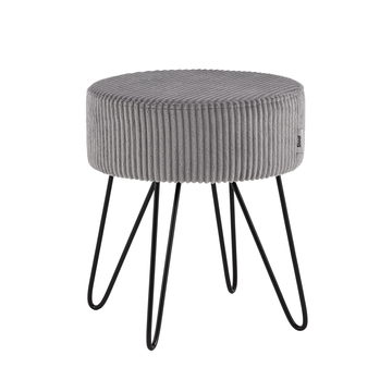 Пуф Спейси велюр рельефный светло-серый