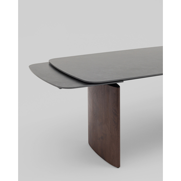 Стол обеденный Астарта раскладной 180-260х90 см керамика темная