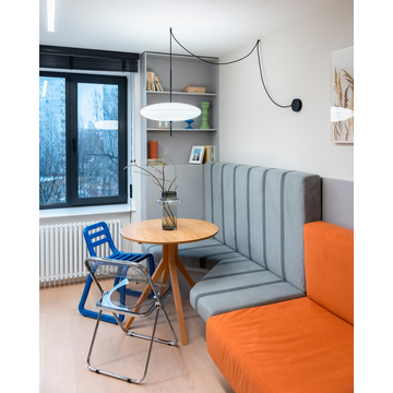 Стул Fold Smoke складной серый прозрачный пластик