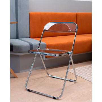 Стул Fold Smoke складной серый прозрачный пластик