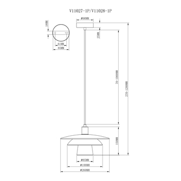 Светильник подвесной Moderli V11028-1P Sydney