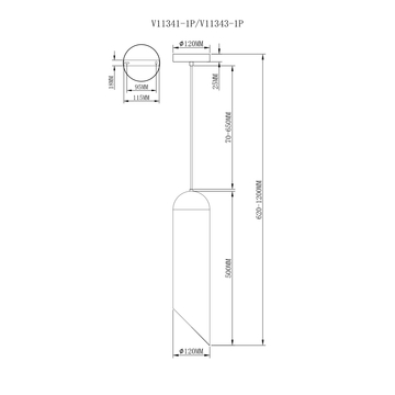Светильник подвесной Moderli V11341-1P Tube