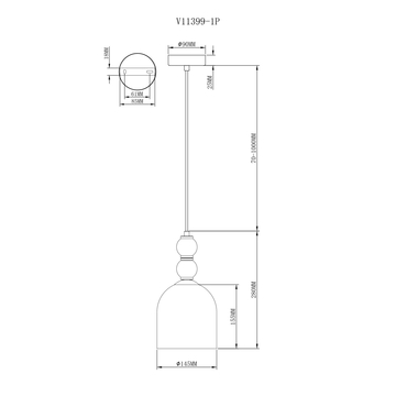 Светильник подвесной Moderli V11399-1P Tamina