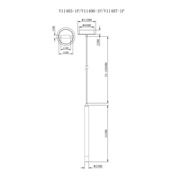 Светильник подвесной Moderli V11406-1P Stick